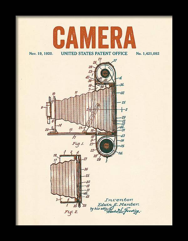 Camera Retro Patent Us1421092a