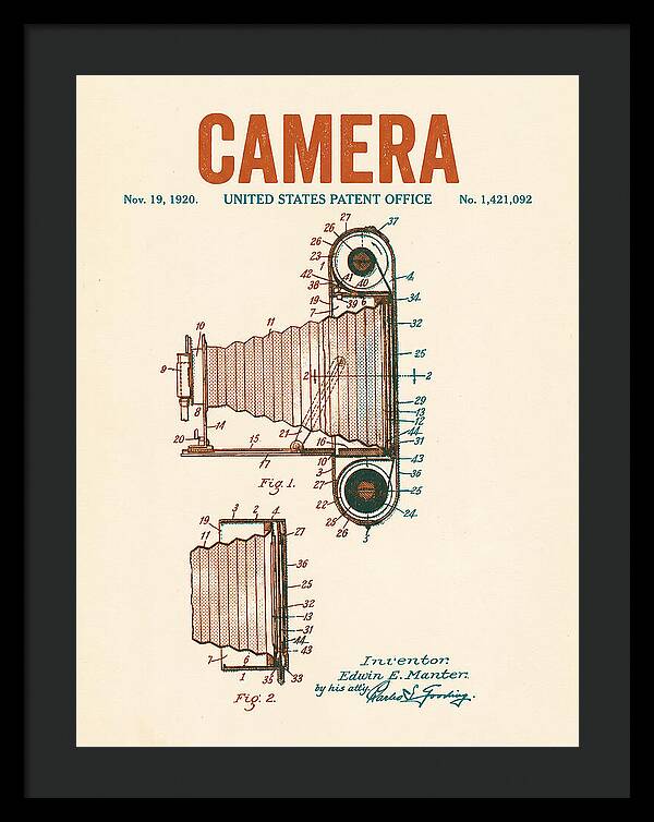 Camera Retro Patent Us1421092a