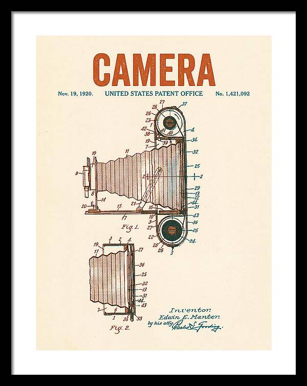 Camera Retro Patent Us1421092a