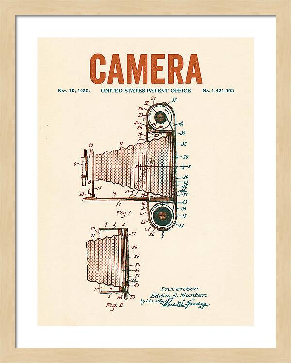 Camera Retro Patent Us1421092a