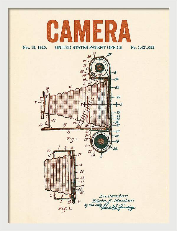 Camera Retro Patent Us1421092a