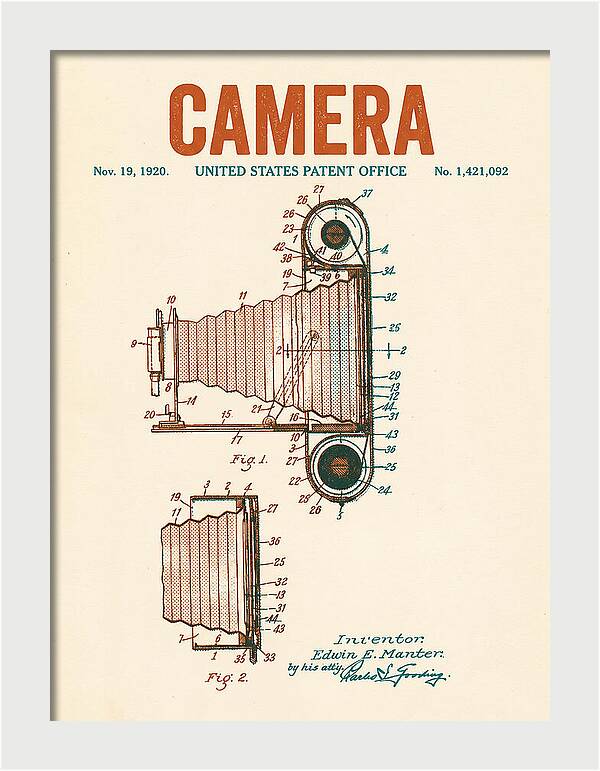 Camera Retro Patent Us1421092a