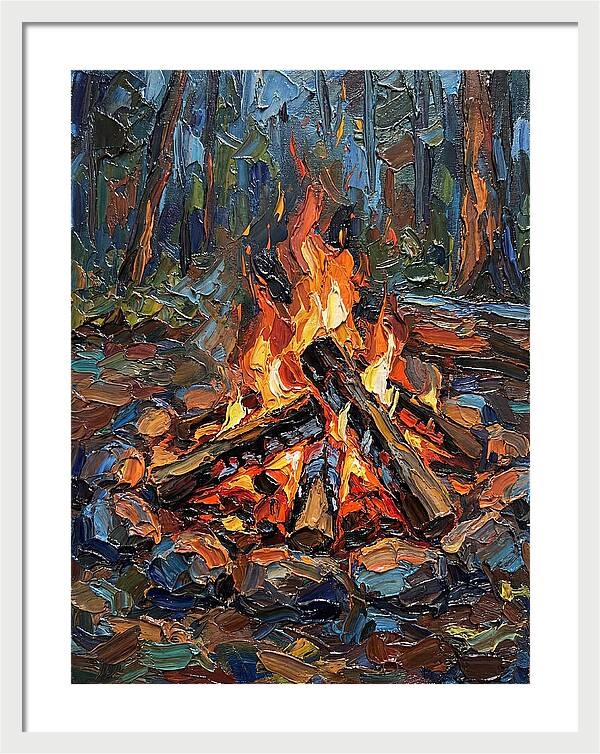 Campfire Glow In Nature