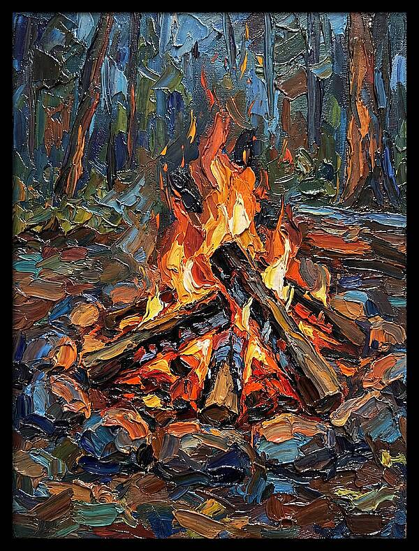 Campfire Glow In Nature