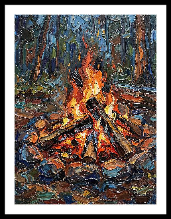 Campfire Glow In Nature