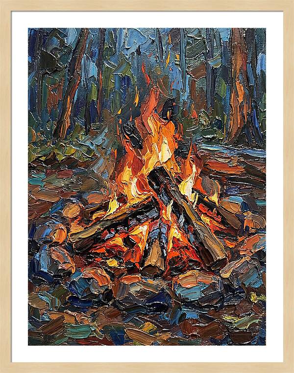 Campfire Glow In Nature