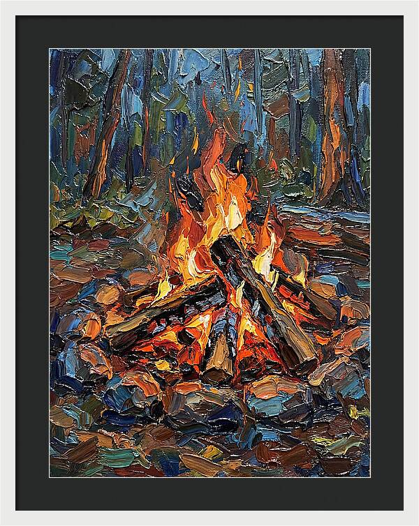 Campfire Glow In Nature
