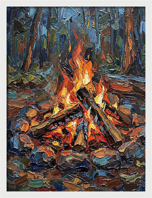 Campfire Glow In Nature