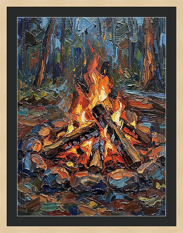 Campfire Glow In Nature