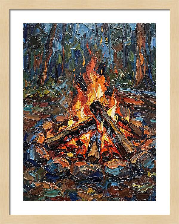 Campfire Glow In Nature