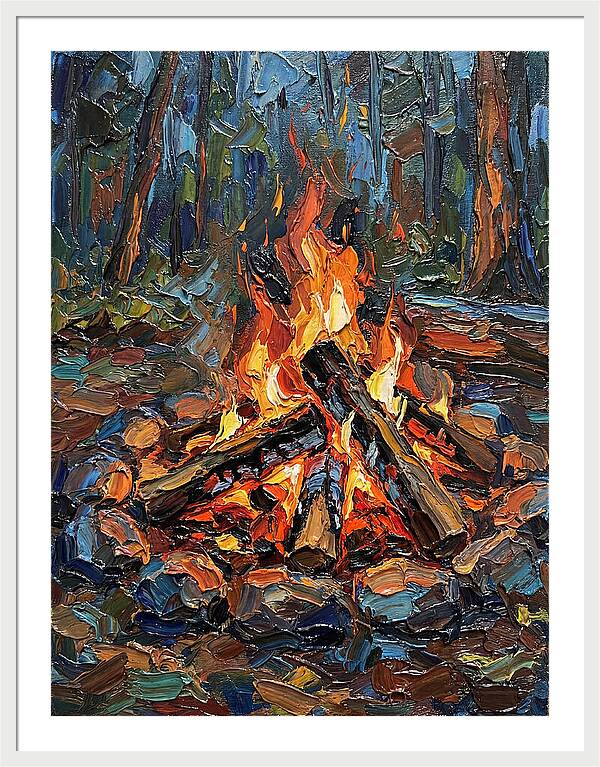 Campfire Glow In Nature