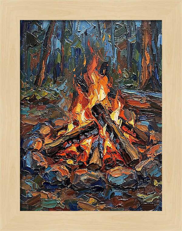 Campfire Glow In Nature