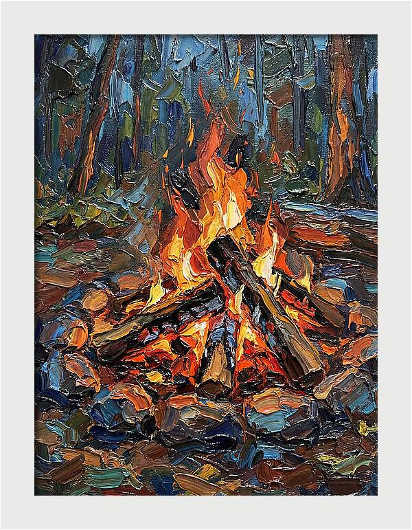 Campfire Glow In Nature