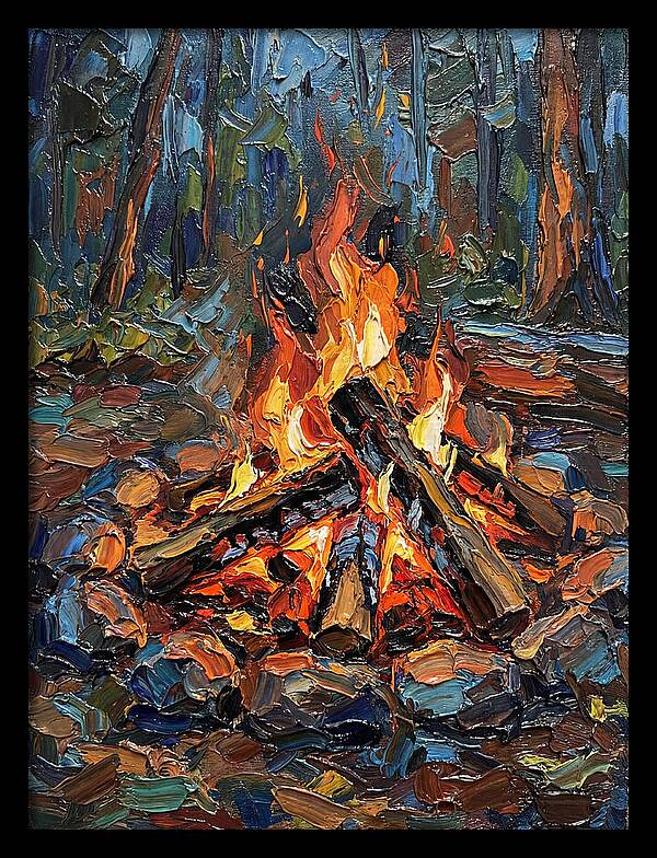 Campfire Glow In Nature