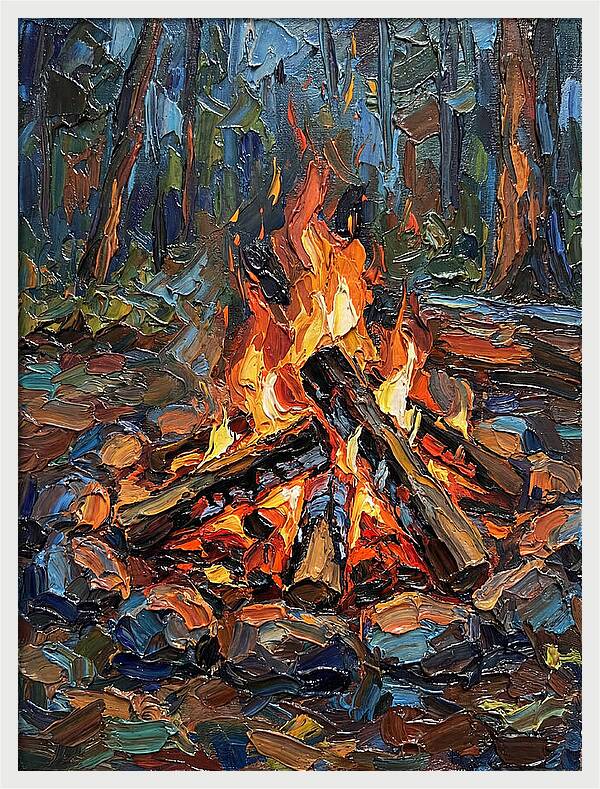 Campfire Glow In Nature