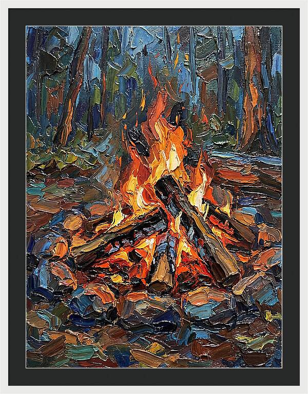 Campfire Glow In Nature