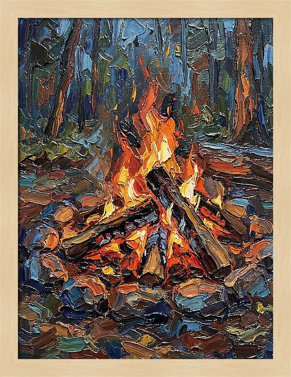 Campfire Glow In Nature