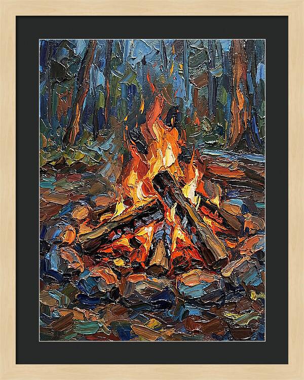 Campfire Glow In Nature