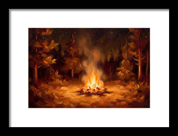 Campfire Under Stars