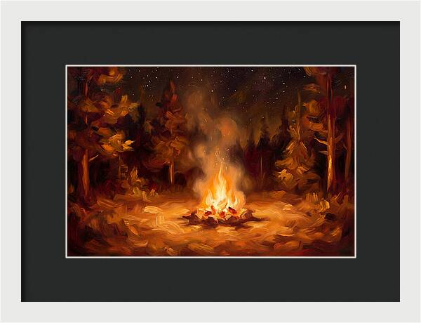 Campfire Under Stars