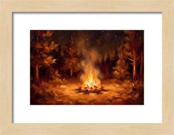 Campfire Under Stars