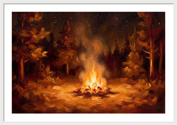 Campfire Under Stars