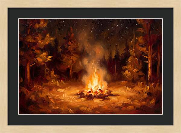 Campfire Under Stars