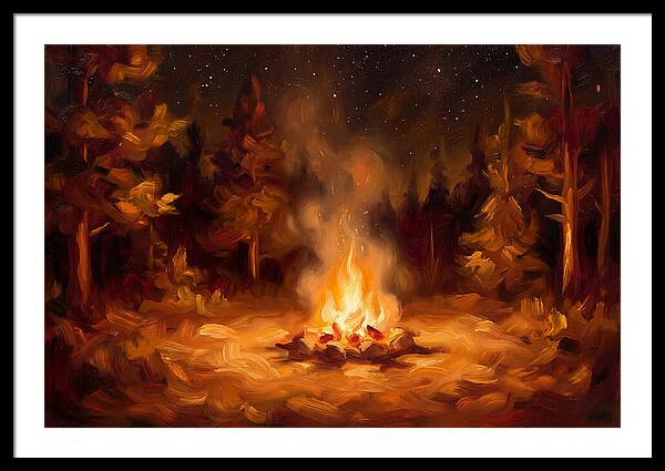 Campfire Under Stars