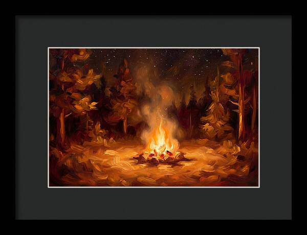 Campfire Under Stars