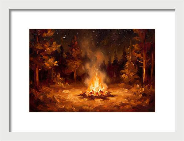 Campfire Under Stars