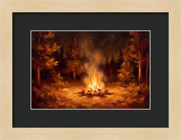 Campfire Under Stars