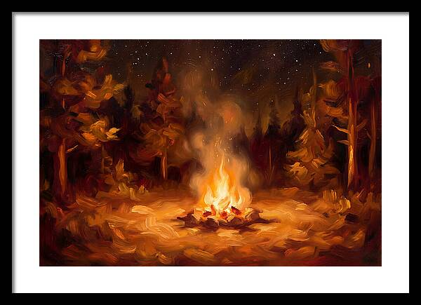Campfire Under Stars