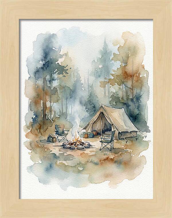 Camping Under Serene Pines