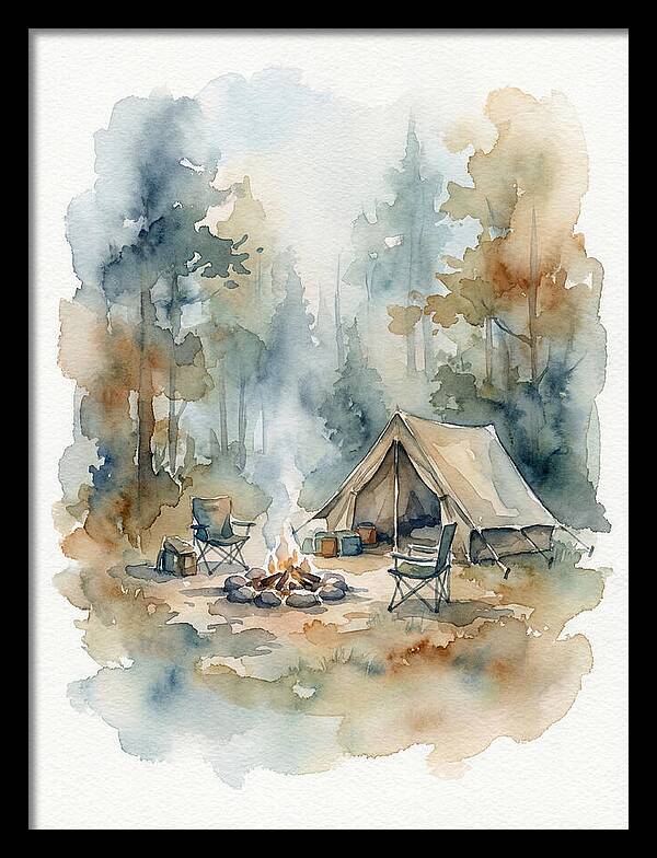 Camping Under Serene Pines