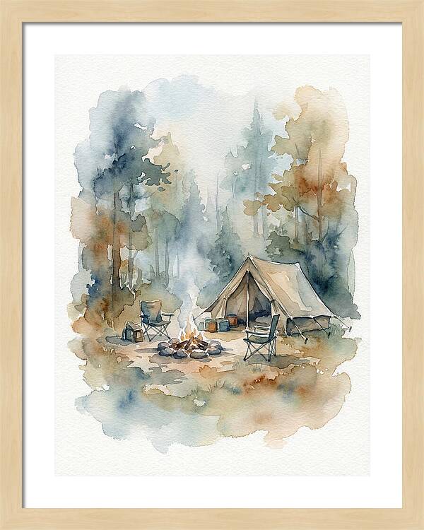 Camping Under Serene Pines