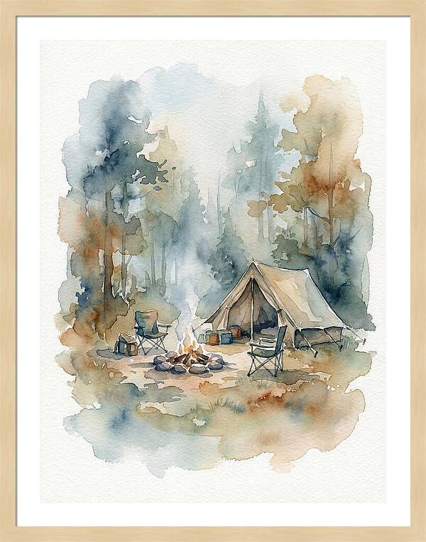 Camping Under Serene Pines