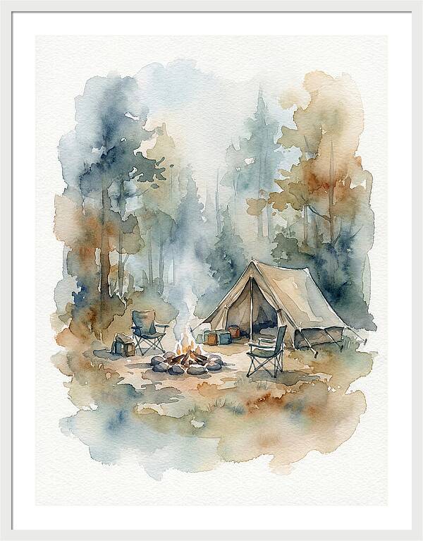 Camping Under Serene Pines