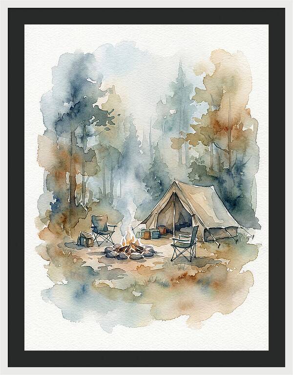 Camping Under Serene Pines