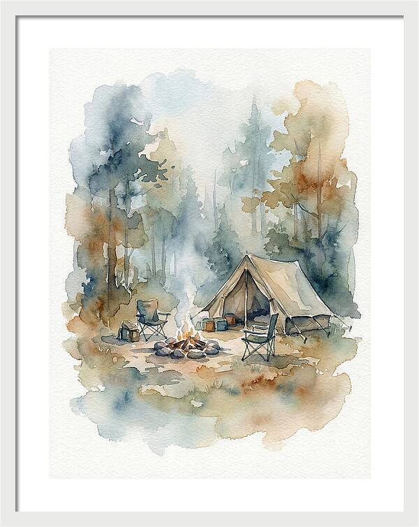 Camping Under Serene Pines