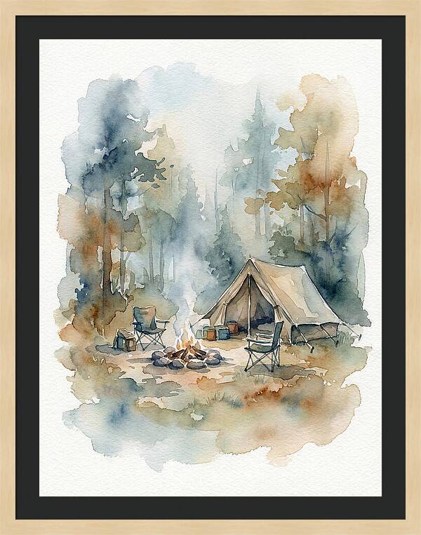 Camping Under Serene Pines