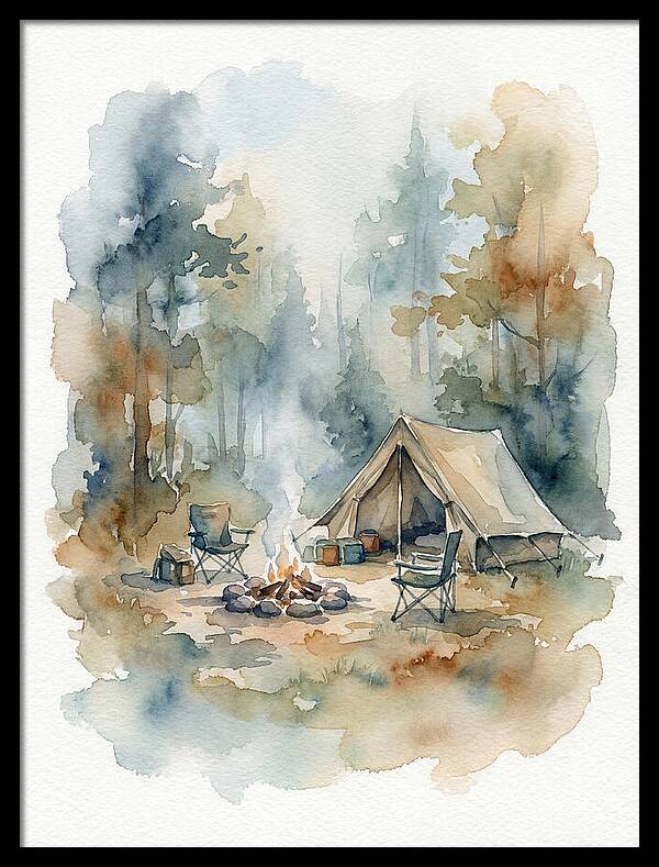Camping Under Serene Pines