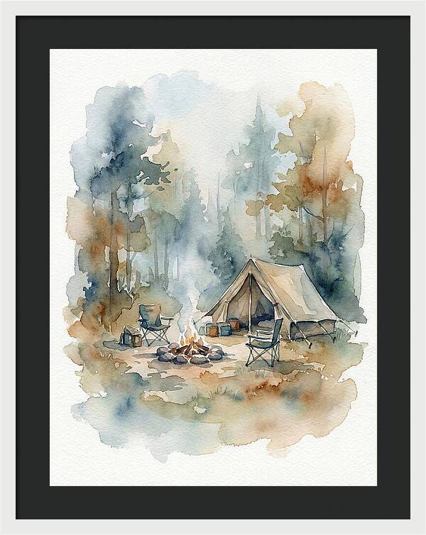 Camping Under Serene Pines