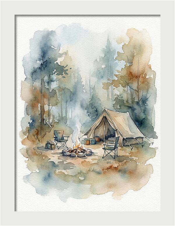 Camping Under Serene Pines