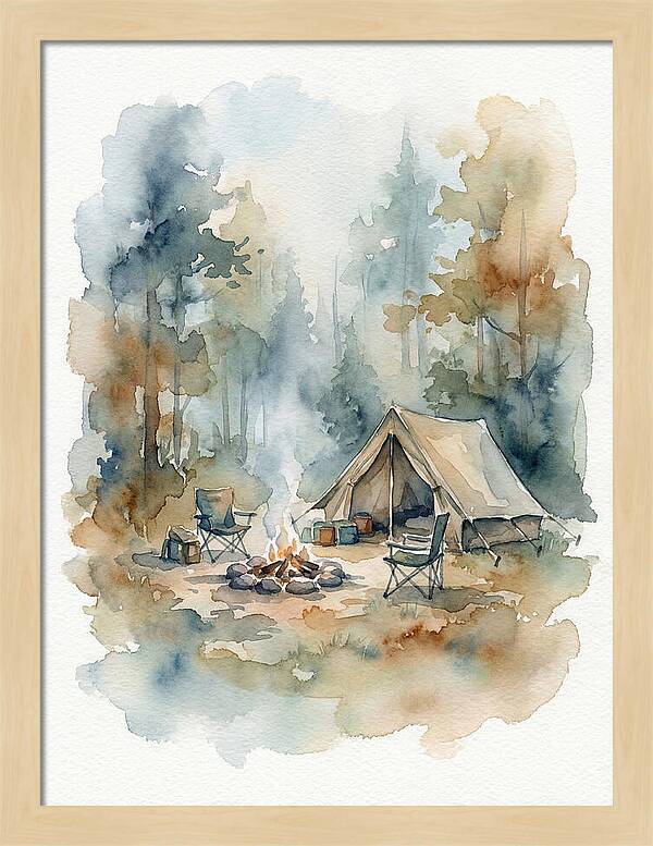 Camping Under Serene Pines