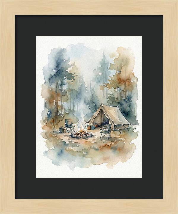 Camping Under Serene Pines
