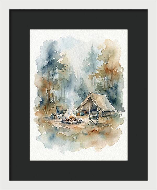 Camping Under Serene Pines