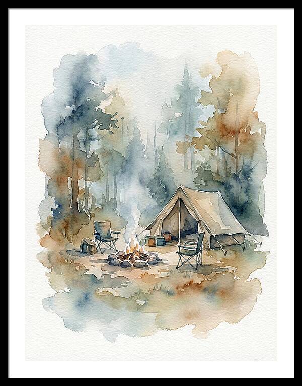 Camping Under Serene Pines