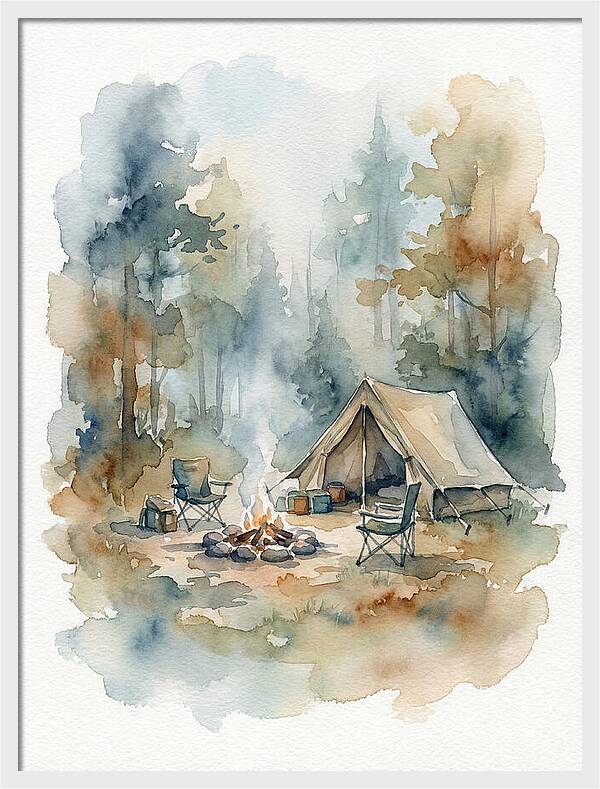 Camping Under Serene Pines