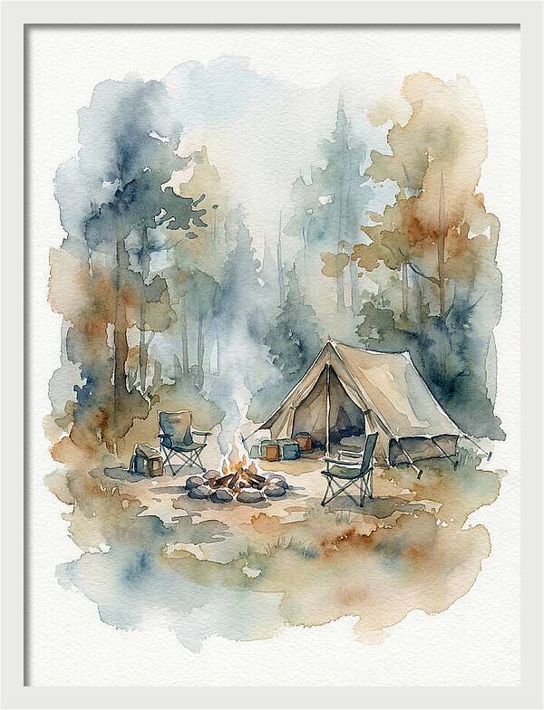 Camping Under Serene Pines
