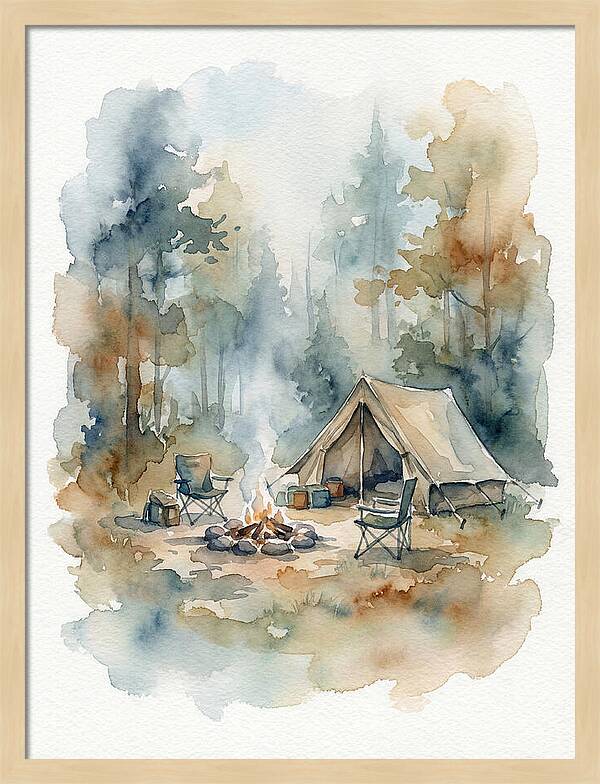 Camping Under Serene Pines